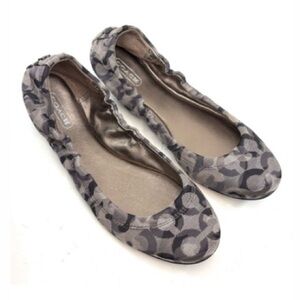 Coach Textile Monogrammed Ballet Flats | 7.5B